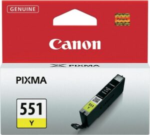Cartus Cerneala Original Canon Yellow, CLI-551Y, pentru Pixma IP-7250|8750|IX-6850|MG-5450|5550|5650|6350|6450|6650|7150|7550|MX-725|925, 7ml, incl.TV 0.11 RON, „BS6511B001AA”
