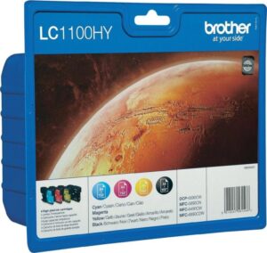 Combo-Pack Original Brother CMYK, LC1100HYVALBP, pentru DCP-6690|MFC-5895|MFC-6490|MFC-6890, 1 x 4503×325, incl.TV 0.11 RON, „LC1100HYVALBP”