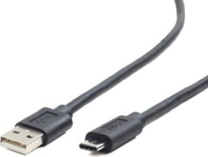 CABLU alimentare si date GEMBIRD, pt. smartphone, USB 2.0 (T) la USB 2.0 Type-C (T), 1.8m, negru, CCP-USB2-AMCM-6 (include TV 0.06 lei)