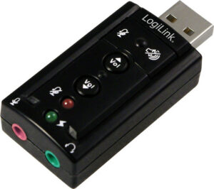 PLACA de SUNET Logilink, extern, 7.1, interfata USB 2.0, conectori 3.5 mm jack, „UA0078” (include TV 0.18lei)