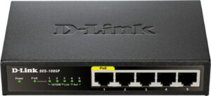 SWITCH PoE D-LINK 5 porturi 10/100Mbps (1 PoE), IEEE 802.3af, carcasa metalica, „DES-1005P” (include TV 1.75lei)
