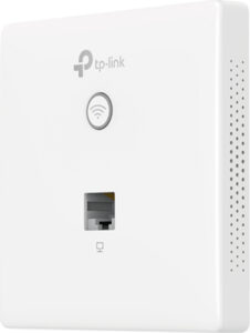 ACCESS POINT TP-LINK wireless 300Mbps, 2 x port 10/100Mbps, 2 antene interne, alimentare PoE, montare pe perete „EAP115-Wall” (include TV 0.8 lei)