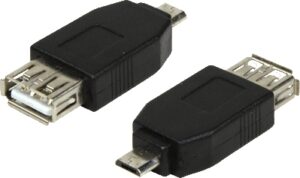 ADAPTOR LOGILINK, pt. smartphone, Micro-USB 2.0 (T) la USB 2.0 (M), negru, AU0029 (include TV 0.06 lei)