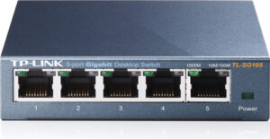 SWITCH TP-LINK 5 porturi Gigabit. carcasa metalica „TL-SG105” (include TV 1.75lei)