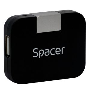 HUB extern SPACER, porturi USB: USB 2.0 x 4, conectare prin USB 2.0, cablu 1m, negru, SPH-316 (include TV 0.8lei)