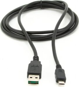 CABLU alimentare si date GEMBIRD, pt. smartphone, USB 2.0 (T) la Micro-USB 2.0 (T) (conector cu dubla fata), 1m, premium, conectori auriti, negru, CC-mUSB2D-1M (include TV 0.06 lei)