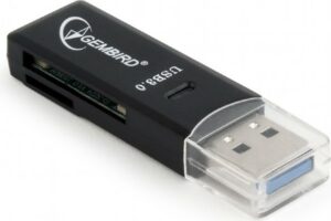 CARD READER extern GEMBIRD, interfata USB 3.0, citeste/scrie: SD, micro SD; plastic, black UHB-CR3-01 (include TV 0.03 lei)
