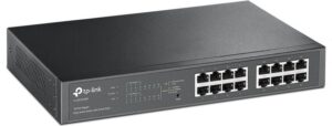 SWITCH PoE TP-LINK SMART 16 porturi Gigabit (8 PoE+), IEEE 802.3af/at, carcasa metalica, rackabil „TL-SG1016PE” (include TV 1.75lei)