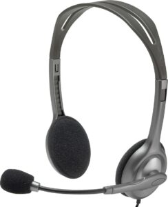 CASTI Logitech, „H111”, cu fir, standard, utilizare multimedia, call center, microfon pe brat, conectare prin Jack 3.5 mm, negru, „981-000593”, (include TV 0.8lei)