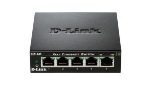 SWITCH D-LINK 5 porturi 10/100Mbps. carcasa metalica, „DES-105” (include TV 1.75lei)