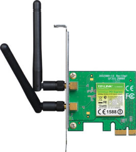 PLACA RETEA TP-LINK , intern wireless 2.4 GHz, PCI-E, port, 300 Mbps, antena externa detasabila x 2, „TL-WN881ND”