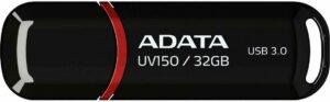 MEMORIE USB 3.2 ADATA 32 GB, cu capac, carcasa plastic, negru, „AUV150-32G-RBK” (include TV 0.03 lei)