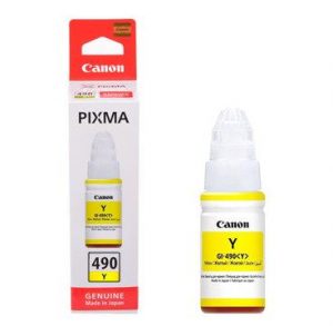 Cartus Cerneala Original Canon Yellow, GI-490Y, pentru G1400|G2400|G3400 , 135ml, incl.TV 0 RON, „BS0666C001AA”