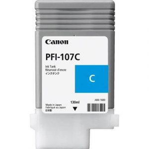 Cartus Cerneala Original Canon Cyan, PFI-107C, pentru IPF 670|680|685|770|780|785, , incl.TV 0.11 RON, „CF6706B001AA”
