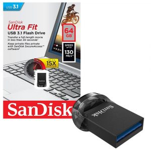 MEMORIE USB 3.1 SANDISK 64 GB, profil mic, carcasa plastic, negru, „SDCZ430-064G-G46” (include TV 0.03 lei)
