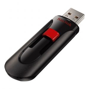 MEMORIE USB 2.0 SANDISK 64 GB, retractabila, carcasa plastic, negru, „SDCZ60-064G-B35” (include TV 0.03 lei)