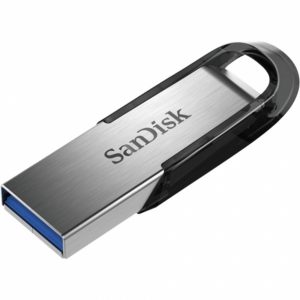 MEMORIE USB 3.0 SANDISK 16 GB, clasica, carcasa metalic, negru / argintiu, „SDCZ73-016G-G46” (include TV 0.03 lei)