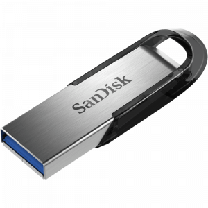 MEMORIE USB 3.0 SANDISK 32 GB, clasica, carcasa metalic, negru / argintiu, „SDCZ73-032G-G46” (include TV 0.03 lei)