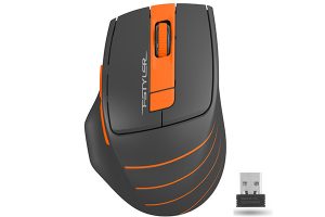 MOUSE A4tech, „FG30”, gaming, wireless, 2.4GHz, optic, 2000 dpi, butoane/scroll 6/1, , negru / portocaliu, „FG30 Orange” (include TV 0.18lei)