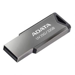 MEMORIE USB 3.2 ADATA 32 GB, clasica, carcasa metalica, argintiu, „AUV350-32G-RBK” (include TV 0.03 lei)