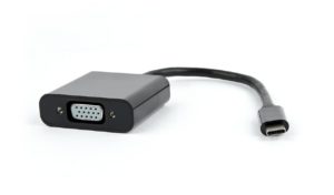 CABLU video GEMBIRD, adaptor USB 3.1 Type-C (T) la VGA (M), 15cm, rezolutie maxima Full HD (1920 x 1080) la 60Hz, negru, „AB-CM-VGAF-01” (include TV 0.06 lei)