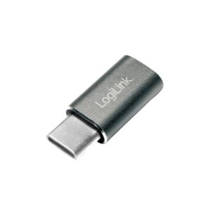 ADAPTOR LOGILINK, pt. smartphone, USB 3.0, USB Type-C (T) la Micro-USB (M), argintiu, AU0041 (include TV 0.06 lei)