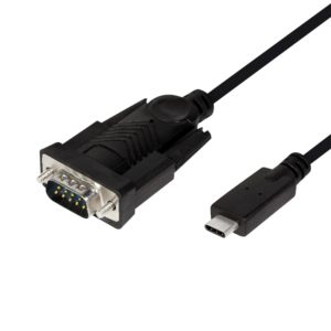 CABLU USB LOGILINK adaptor, USB 2.0 Type-C (T) la Serial DB9M (9-pin)(RS232)(T), 1.2m, negru, „AU0051” (include TV 0.06 lei)