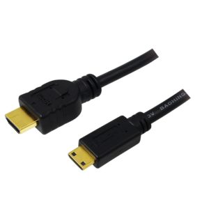 CABLU video LOGILINK, adaptor HDMI (T) la Mini-HDMI (Type C)(T), 1.5m, conectori auriti, rezolutie maxima 4K DCI (4096 x 2160) la 60 Hz, negru, „CH0022” (include TV 0.06 lei)