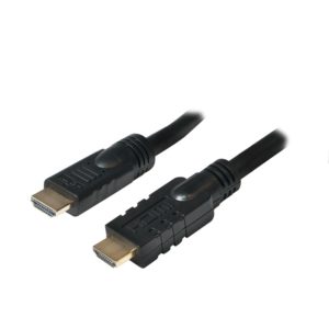 CABLU video LOGILINK, HDMI (T) la HDMI (T), 20m, conectori auriti, rezolutie maxima 4K UHD (3840 x 2160) la 30 Hz, negru, „CHA0020” (include TV 1.5 lei)