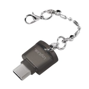 CARD READER extern LOGILINK, interfata USB Type C, citeste/scrie: micro SD; plastic, negru, CR0039 (include TV 0.18lei)