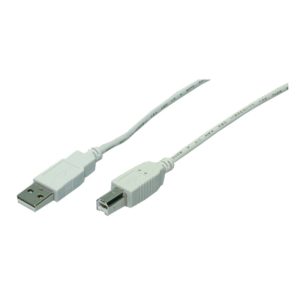 CABLU USB LOGILINK pt. imprimanta, USB 2.0 (T) la USB 2.0 Type-B (T), 2m, gri, „CU0007” (include TV 0.06 lei)
