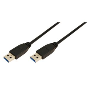 CABLU USB LOGILINK, USB 3.0 (T) la USB 3.0 (T), 2m, black, „CU0039” (include TV 0.06 lei)