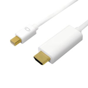 CABLU video LOGILINK, adaptor Mini-DisplayPort (T) la HDMI (T), 5m, conectori auriti, rezolutie maxima 4K UHD (3840 x 2160) la 30 Hz, alb, „CV0125” (include TV 0.8lei)