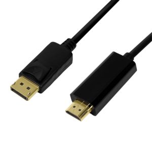 CABLU video LOGILINK, adaptor DisplayPort (T) la HDMI (T), 1m, conectori auriti, rezolutie maxima 4K UHD (3840 x 2160) la 30 Hz, negru, „CV0126” (include TV 0.06 lei)