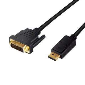 CABLU video LOGILINK, adaptor DisplayPort (T) la DVI-D DL (T), 2m, conectori auriti, rezolutie maxima Full HD (1920 x 1080) la 60Hz, negru, „CV0131” (include TV 0.18lei)