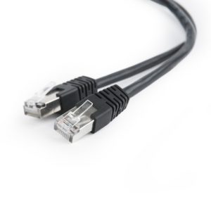 PATCH CORD FTP GEMBIRD Cat5e, cupru-aluminiu, 2 m, negru, AWG26, ecranat „PP22-2M/BK” (include TV 0.06 lei)