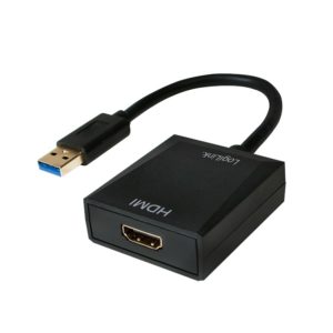 CABLU video LOGILINK, adaptor USB 3.0 (T) la HDMI (M), 10cm, rezolutie maxima Full HD (1920 x 1080) la 60 Hz, negru, „UA0233” (include TV 0.06 lei)