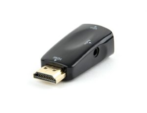 ADAPTOR video GEMBIRD, splitter HDMI (T) la VGA (M) + Jack 3.5mm (T), rezolutie maxima Full HD (1920 x 1080) la 60Hz, cablu audio 3.5 mm jack, black, „AB-HDMI-VGA-02” (include TV 0.06 lei)