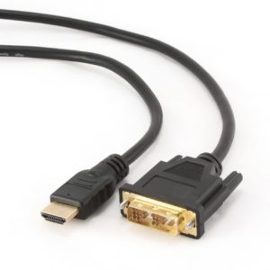 CABLU video GEMBIRD, adaptor HDMI (T) la DVI-D SL (T), 4.5m, conectori auriti, negru, „CC-HDMI-DVI-15” (include TV 0.8lei)