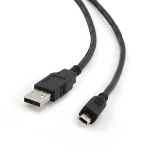 CABLU alimentare si date GEMBIRD, pt. smartphone, USB 2.0 (T) la Mini-USB 2.0 (T), 1.8m, conectori auriti, negru, „CCP-USB2-AM5P-6” (include TV 0.06 lei)