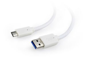 CABLU alimentare si date GEMBIRD, pt. smartphone, USB 3.0 (T) la USB 3.1 Type-C (T), 36W, 1m, alb, CCP-USB3-AMCM-1M-W (include TV 0.06 lei)