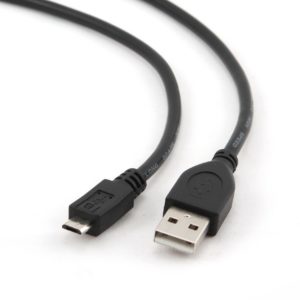 CABLU alimentare si date GEMBIRD, pt. smartphone, USB 2.0 (T) la Micro-USB 2.0 (T), 0.3m, black, CCP-mUSB2-AMBM-0.3M (include TV 0.06 lei)