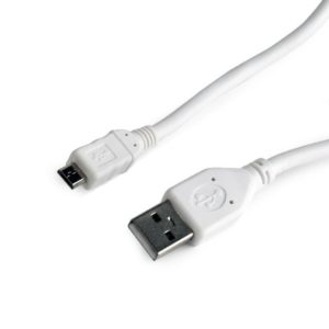 CABLU alimentare si date GEMBIRD, pt. smartphone, USB 2.0 (T) la Micro-USB 2.0 (T), 3m, alb, CCP-mUSB2-AMBM-W-10 (include TV 0.06 lei)