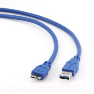 CABLU alimentare si date GEMBIRD, USB 3.0 (T) la Micro-USB 3.0 (T), 0.5m, albastru, „CCP-mUSB3-AMBM-0.5M” (include TV 0.06 lei)