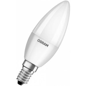 BEC LED Osram, soclu E14, putere 5.7W, forma lumanare, lumina alb calda, alimentare 220 – 240 V, „000004052899326453” (include TV 0.60 lei)