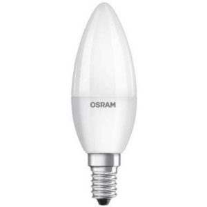 BEC LED Osram, soclu E14, putere 5.7W, forma lumanare, lumina alb, alimentare 220 – 240 V, „000004052899973367” (include TV 0.60 lei)