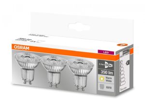 SET 3 SPOTURI incastrate LED Osram, soclu GU10, putere 4.3W, forma spot, lumina alb calda, alimentare 220 – 240 V, „000004058075818392” (include TV 1.8lei)