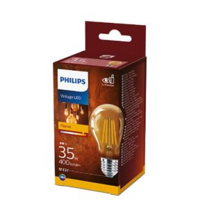 BEC LED Philips, soclu E27, putere 4W, forma clasic, lumina alb calda, alimentare 220 – 240 V, „000008718699673529” (include TV 0.60 lei)