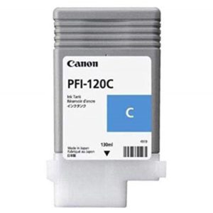 Cartus Cerneala Original Canon Cyan, PFI-120C, pentru IPF TM-200|TM-205|TM-300|TM-305, 130ml, incl.TV 0.11 RON, „2886C001AA”