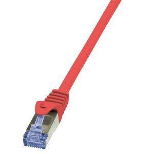 PATCH CORD S/FTP LOGILINK Cat6a, LSZH, cupru, 1 m, rosu, AWG26, dublu ecranat „CQ3034S” (include TV 0.06 lei)